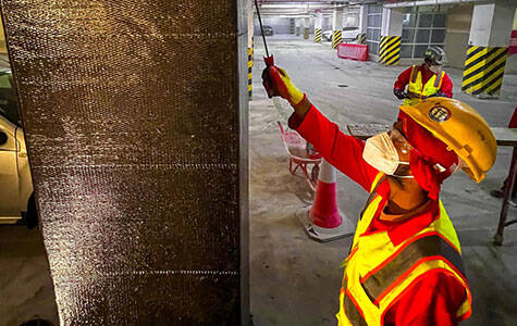 Unidirectional Carbon Fiber Fabrics Apply on Column