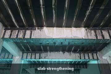 fiber wrapping slab reinforcement
