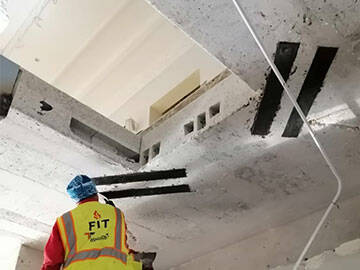 Reinforcement of Concrete Slab with Openings Using Carbon Fiber in Qatar