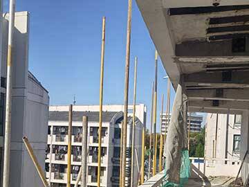 Carbon Fiber Reinforcement for Cracks in University Dormitories